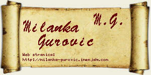 Milanka Gurović vizit kartica